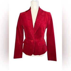 Talbots Red Velvet Blazer | Size 4